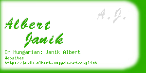 albert janik business card